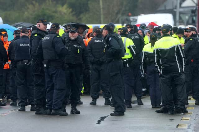 The protests have caused disruption to some bus routes across Ireland and within the capital, where Luas Green Line tram services are also affected.