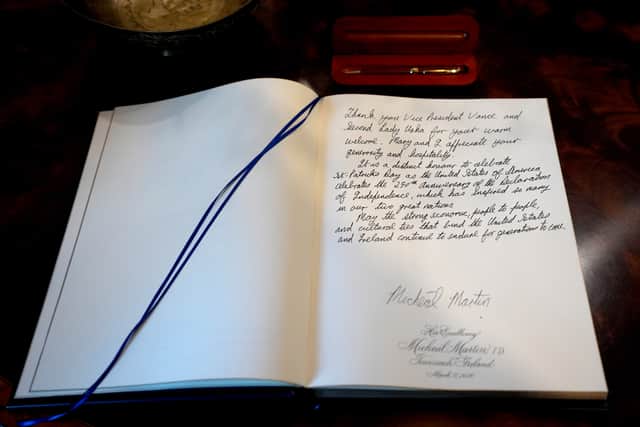 Mr Martin’s remarks referenced ties between Ireland and the US, and the respective countries’ campaigns for independence.