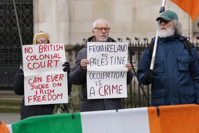 Mr Laycock said he had decided that if Mr Adams was bringing a legal case against the Government, he wanted to bring a case against the former Sinn Fein leader.