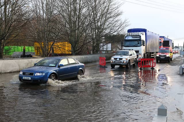 Clearance work could make the difference in preventing flooding like this on Patrick St, Portarlington this winter. Photo: Michael Scully.