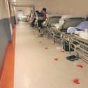 96 patients awaiting beds