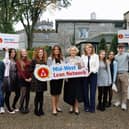 Students from St Patrick's Comprehensive (l-r centre): Jennifer Stratton, Network Chair; Helen Downes, CEO, Shannon Chamber; Emer Magee and Siobhan Hickey, school management team/ Image by Eamon Ward