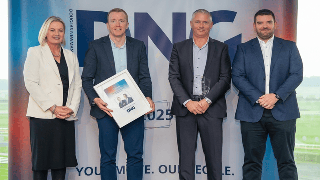 Pictured is Orla McMorrow, DNG Deputy Chief Executive along with Cormac O'Sullivan and Douglas Hurley, Partners, DNG O'Sullivan Hurley with sponsor Cian Carolan, Managing Director of DNG Financial