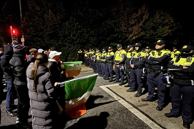 Several gardai deployed pepper spray during the unrest.