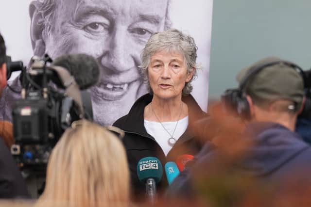 She said her father, a “very principled” man who made the traditional Galway sailing boats, kept her and her siblings away from the protest, but she also said she “understood why the people were protesting”, and the idea of being both an insider and an outsider.