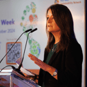 Helen Downes, CEO, Shannon Chamber addressing the audience at the 2024 Sustainability Week conference | PICTURE: Eamon Ward