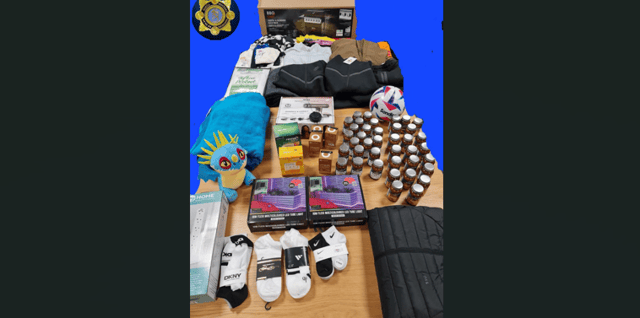 Upon inspection, gardaí believe these items were stolen from a variety of retailers across Louth. Image via An Garda Síochána Louth's facebook page