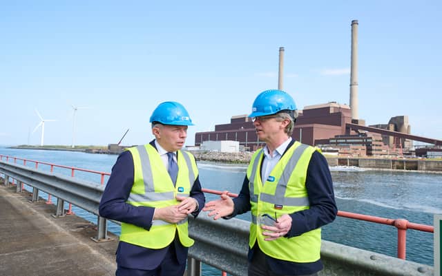 Minister of State Timmy Dooley was joined at the Clare site by Paddy Hayes, ESB Chief Executive, to mark the milestone