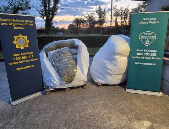 Gardai say 500kgs of herbal cannabis worth around €10 million was seized on Wednesday