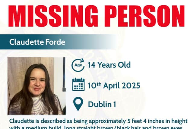 It is believed that Claudette may have travelled to the Limerick area.