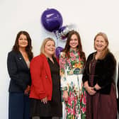 Siobhan Duffy, Element Six, fourth from left, with Helen Downes, Lisa Mulvihill and keynote speakers Ailbhe Keane, Lavinia Duggan-Ryan and Catherina McKiernan | PICTURE: Eamon Ward