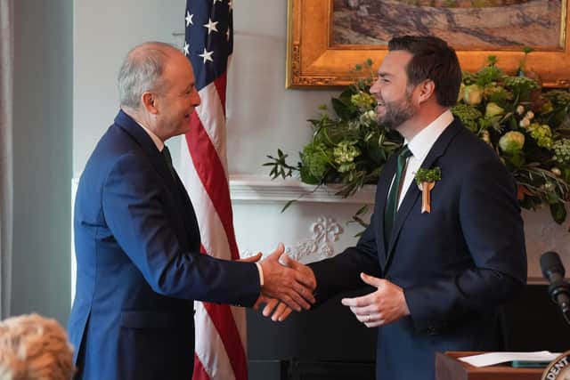 Earlier, Mr Martin hailed the president’s focus and “progress” on brokering peace since he returned to the Oval Office.