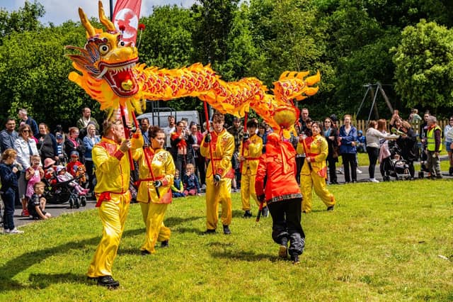 Chinese Dragon Dancers at Clare Mela | PICTURE: Mark Sean Spark of Memories