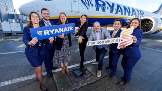 The vast majority of the summer 2025 schedule will operate on Ryanair’s three Shannon-based aircrafts
