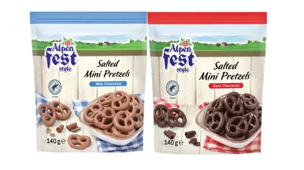 Lidl is recalling batches of its Alpenfest Style Salted Mini Pretzels Milk Chocolate and Alpenfest Style Salted Mini Pretzels Dark Chocolate across Ireland as it may cause a burning sensation in the mouth when consumed. 
