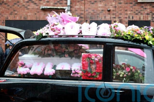 “And it’s like even the heavens are in tears as we bring the remains of Chloe Ferris, a beautiful, special, vibrant, blossoming young woman, to offer this mass for the repose of her soul.”