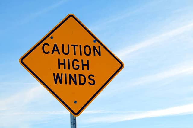Yellow wind warning