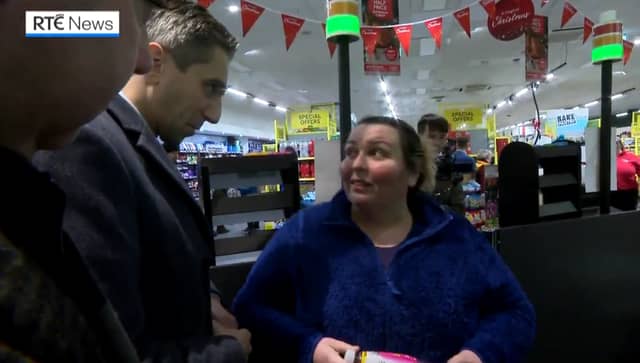 Video of the brief encounter, which has been shared by RTÉ News, has been widely viewed and shared on social media