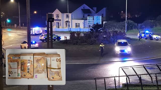 Gardaí say they seized around €47,000 while conducting a Mandatory Intoxicating Testing Checkpoint at approximately 1.30am in the Killarney area