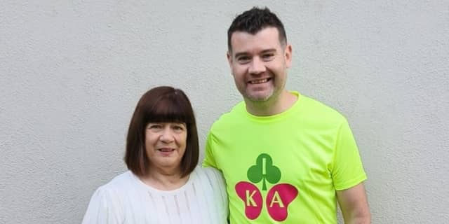 Declan Meaney with his mother Lynda who suffers from chronic kidney disease
