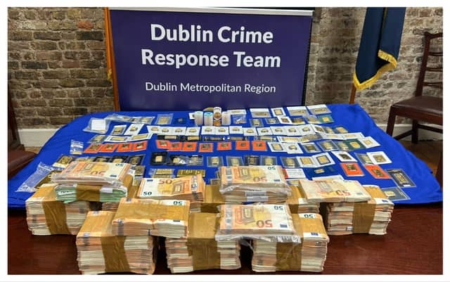 Man arrested after seizure of €1.4 million in gold bullion, €460,000 in cash and €210,000 in drugs