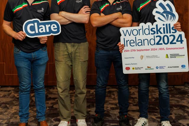 Those competing from county Clare include Eoin Dalton competing in Cabinetmaking; Patrick Flanagan in Carpentry; Grainne Henry and Emma McDonnell in Hairdressing; and Oisin Madigan and Colin Hehir in Metal Fabrication.