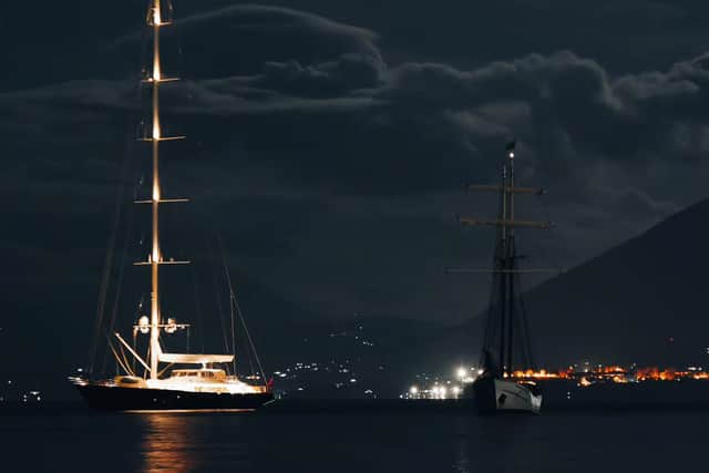 Fisherman Francesco Cefalu said he sailed from the shore to the scene after seeing a flare at about 4.30am, but by the time he arrived Bayesian had already sunk, with only items such as cushions and wood floating in the water.