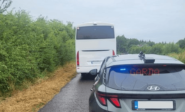 The privately-operated bus, which can carry more than 50 passengers, was travelling at 101km/h in a 80km/h zone in what gardai say were 'wet road conditions'