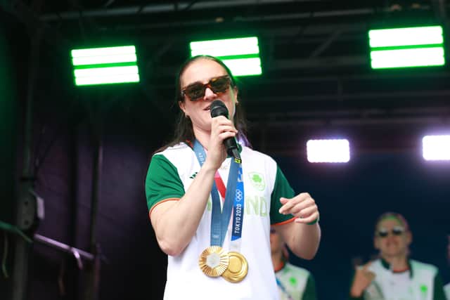 Speaking to thousands of supporters at the event, Harrington described the support of her home country as “just fantastic”.