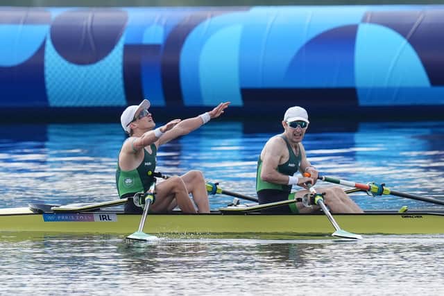 O’Donovan won Ireland’s first ever Olympic rowing medal with his brother Gary in Rio 2016, and went on to win gold with McCarthy at the delayed Tokyo Games in 2021.