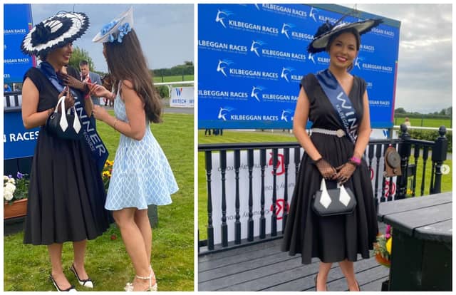 Best dressed winner at Kilbeggan bought dress in charity shop and accessories in Offaly