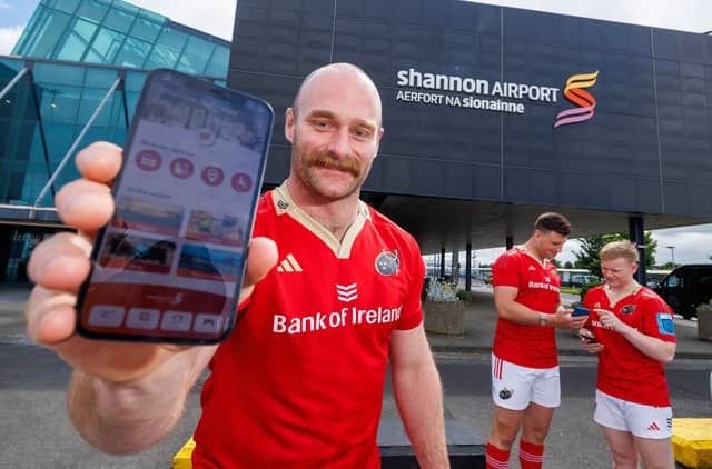 Munster Rugby's Oli Jager launches new app at Shannon Airport