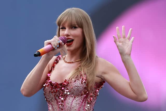 The set list also includes songs from her latest chart-topping album The Tortured Poets Department.