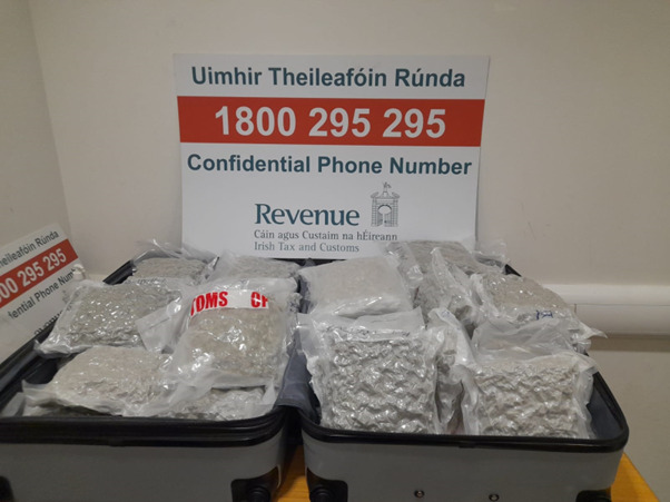Both seizures were made at Dublin Airport on Sunday