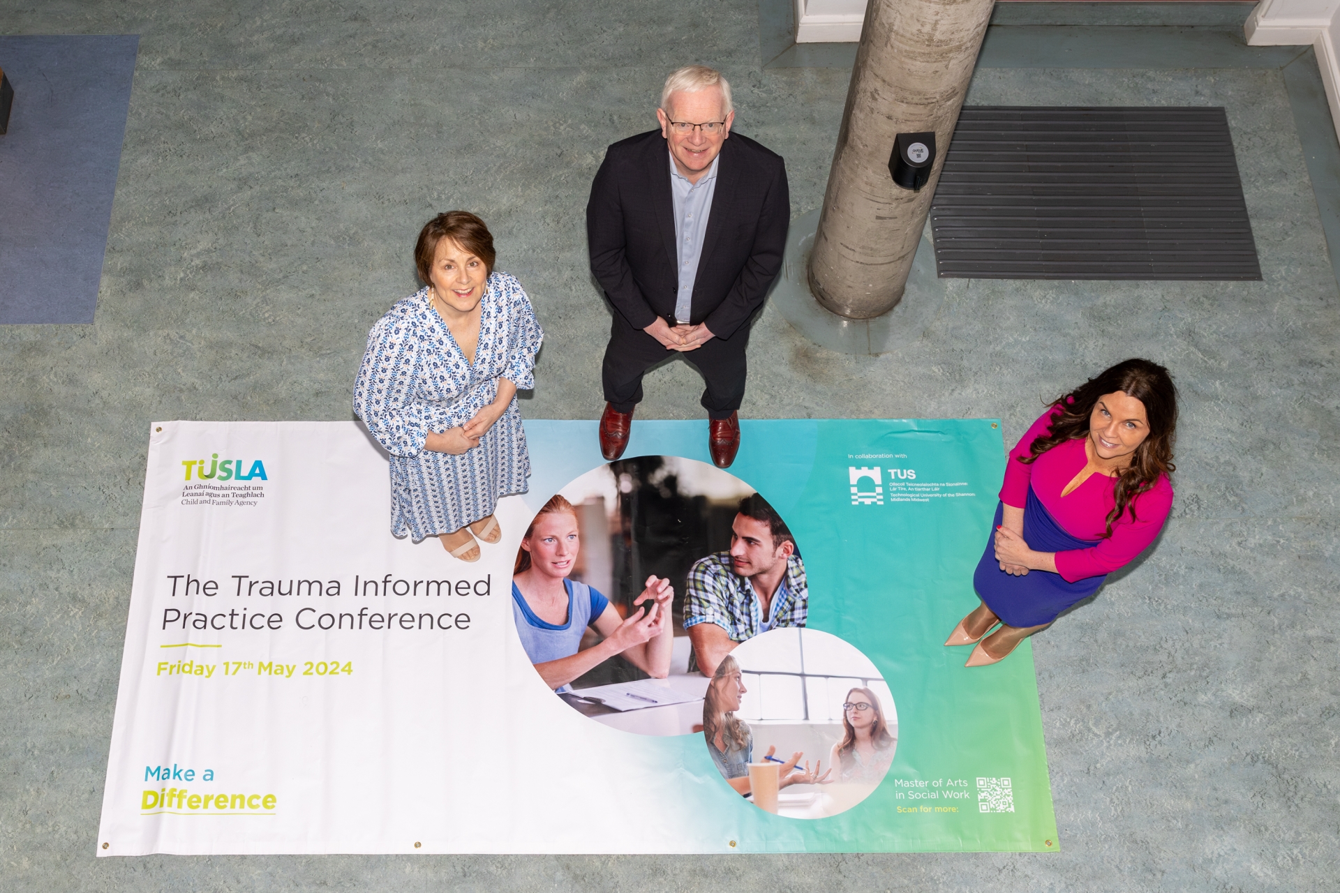 Dr Maura Clancy, Dean, Faculty of Applied Sciences and Technology TUS Midwest, Professor Vincent Cunnane, President TUS and Kate Duggan, Tusla CEO|PICTURE: Kieran Ryan-Benson