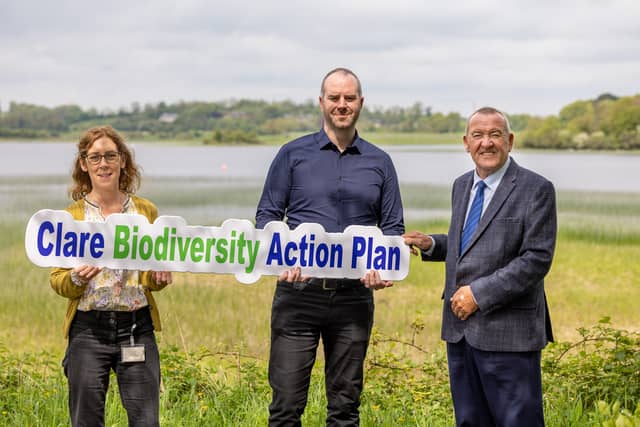 Pat Dowling, Chief Executive, Clare County Council; Barry O’Loughlin, Biodiversity Officer, Clare County Council; and Candace Ingram, Planning Department, Clare County Council. Photos: Natasha Barton
