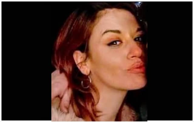 Britney is described as being approximately 5 foot 6 inches in height, with a medium build, purple/brown hair and brown eyes