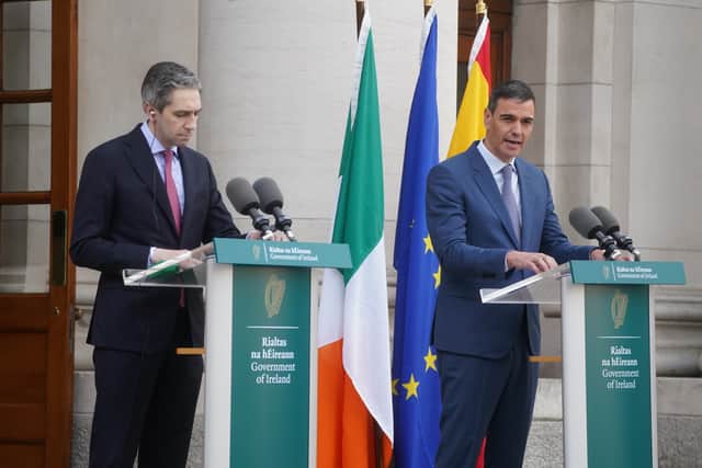 Mr Harris said the two men also “reaffirmed the wish for both Spain and Ireland to recognise Palestine”.