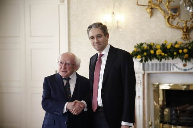 TDs and Senators formed a line on the steps of the Leinster House entrance as Mr Harris shook every outstretched hand before climbing into the Taoiseach’s car and making a swift exit to President Michael D Higgins’s official residence.