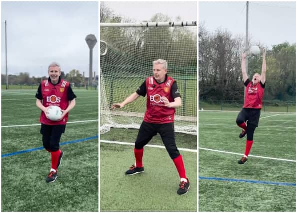 WATCH: RTE Late Late host Patrick Kielty brushes up on GAA skills ahead of special show