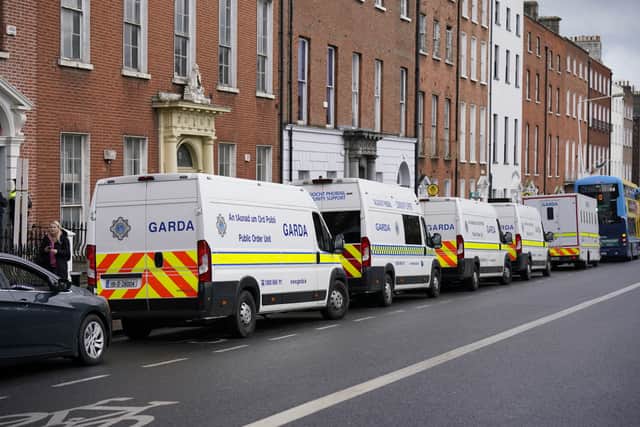 Uniformed Garda members and detective colleagues were in attendance as participants in the event paraded up and down O’Connell Street before gathering to hear speeches and lay wreaths outside the GPO.