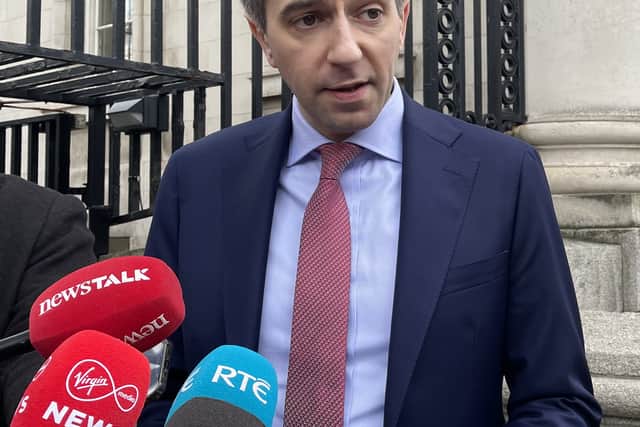 “What I want to do today is endeavour to meet with my fellow party leaders, with the leader of the Fianna Fail party, the Tanaiste, and the leader of the Green Party Minister Ryan.”