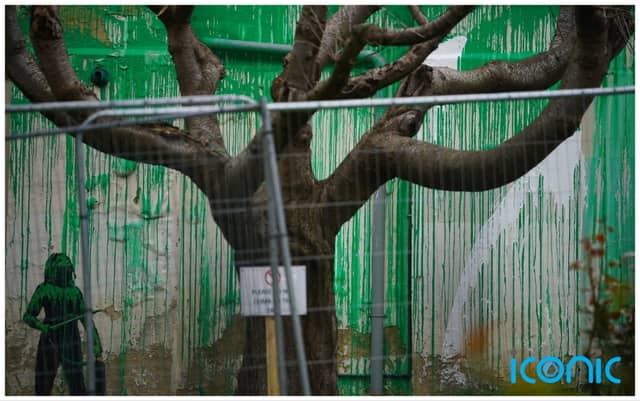New Banksy mural defaced in London