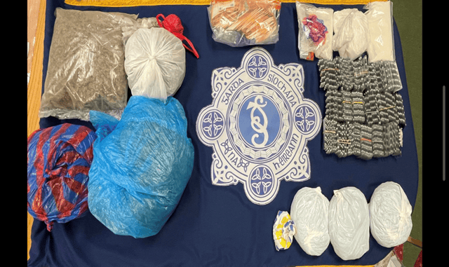 Ecstasy tablets, ketamine, cannabis, Alprazolam tablets and cocaine, with a total estimated value of over €464,000, were seized.