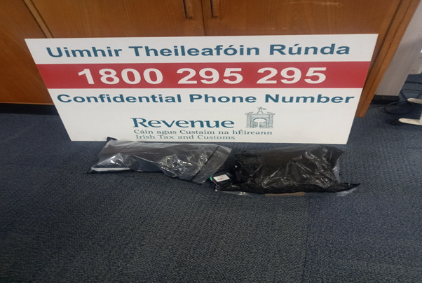 Seizure of €15,000 of herbal cannabis at Shannon Airport this week | PICTURE: Revenue