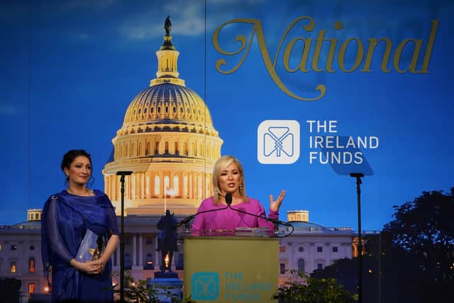 The Secretary of State for Northern Ireland praised the two leaders’ message to the US audience.