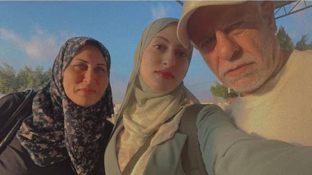 Tamar pictured with her mother, Wasfia and her father, Fawaz