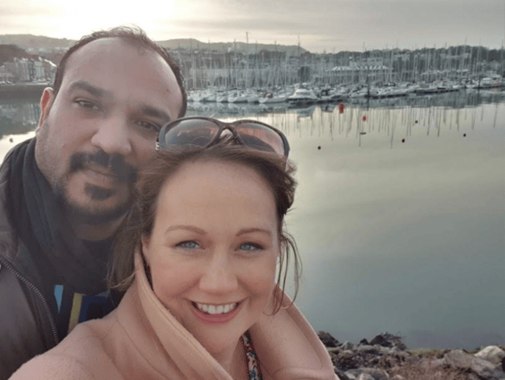 Laura Wickhan and her husband, Yasser Eljuboori