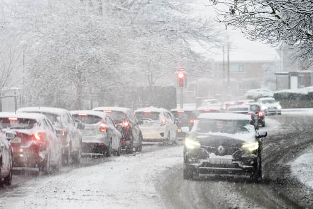 It said temporary accumulations of snow and falls of sleet had the potential to cause poor visibility and hazardous travelling conditions amid icy stretches on untreated roads.
