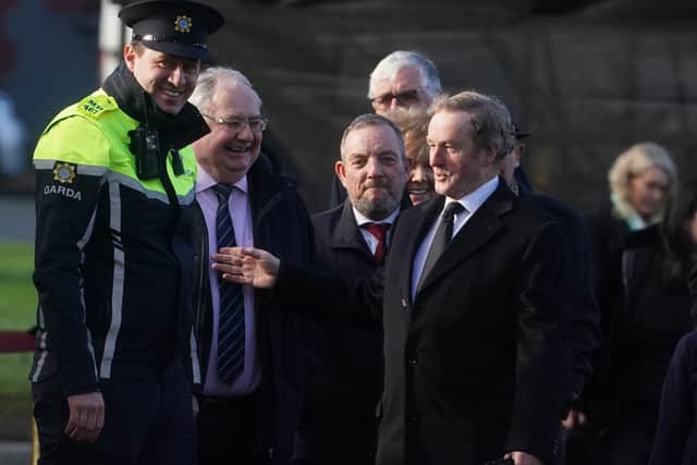 Former taoisigh Enda Kenny, Brian Cowen and Bertie Ahern, Sinn Fein leader Mary Lou McDonald, Northern Ireland First Minister Michelle O’Neill and deputy First Minister Emma Little-Pengelly were among those in attendance to remember the man who served as taoiseach in the mid-1990s.